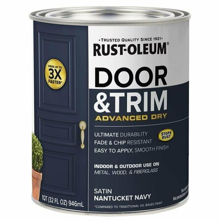 RUST-OLEUM Stops Rust Satin Nantucket Tint Base Door Paint Exterior and Interior 1 qt 369386